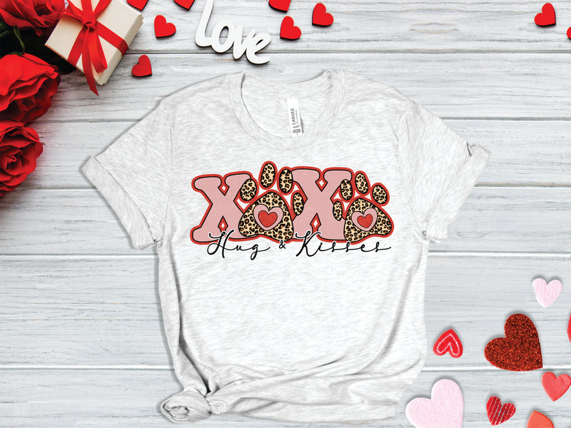 XOXO Leopard Paw Prints - Transfer