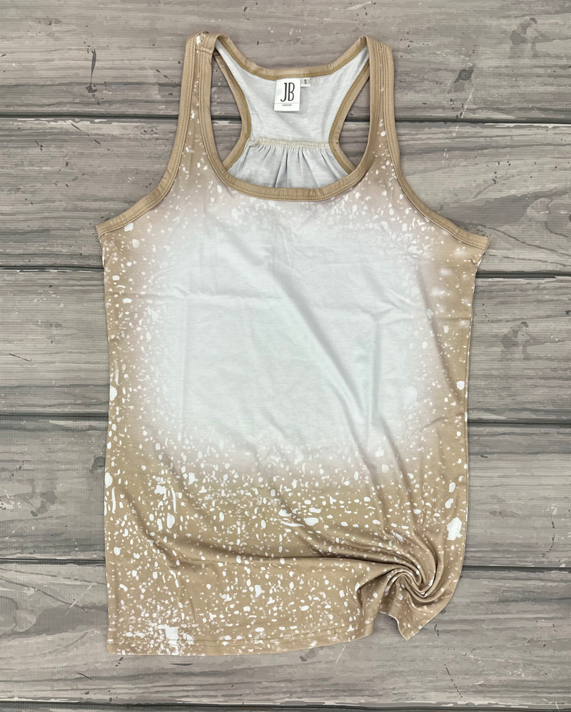 Polyester Bleach Tank Top - Sand