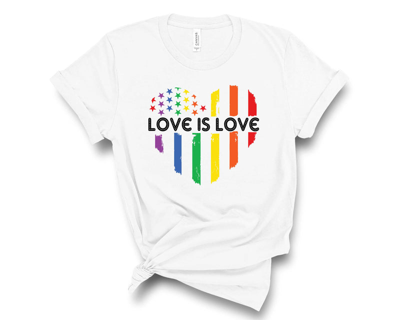 Love Is Love- Heart Flag- Transfer