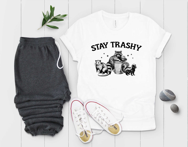 Stay Trashy- Black-Transfer