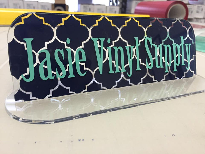 Acrylic-- CLEAR Name Plate