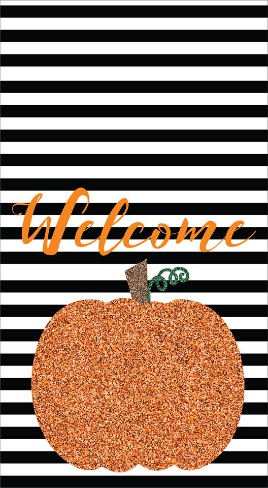 Garden Flag-  Welcome Pumpkin