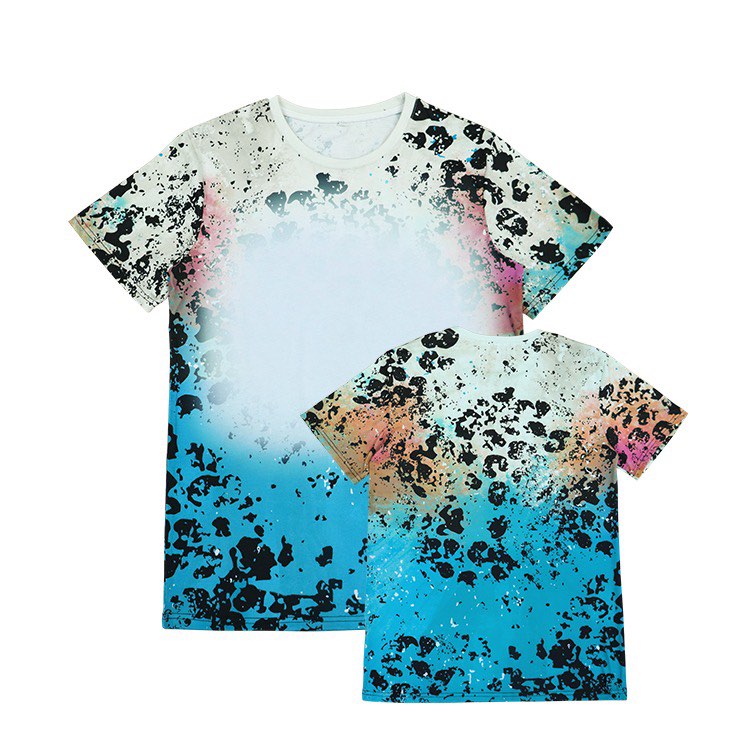 Polyester Bleach T-Shirt - Turquoise Cowgirl