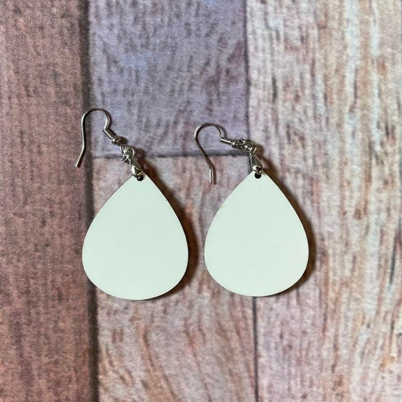 Sublimation Dual Side Teardrop Earrings