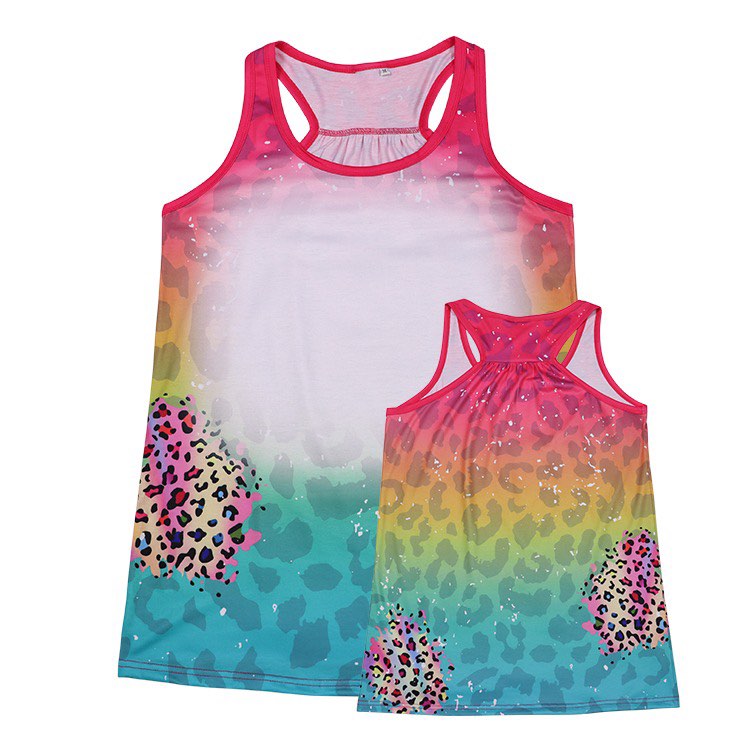 Polyester Bleach Tank - Colorful Leopard