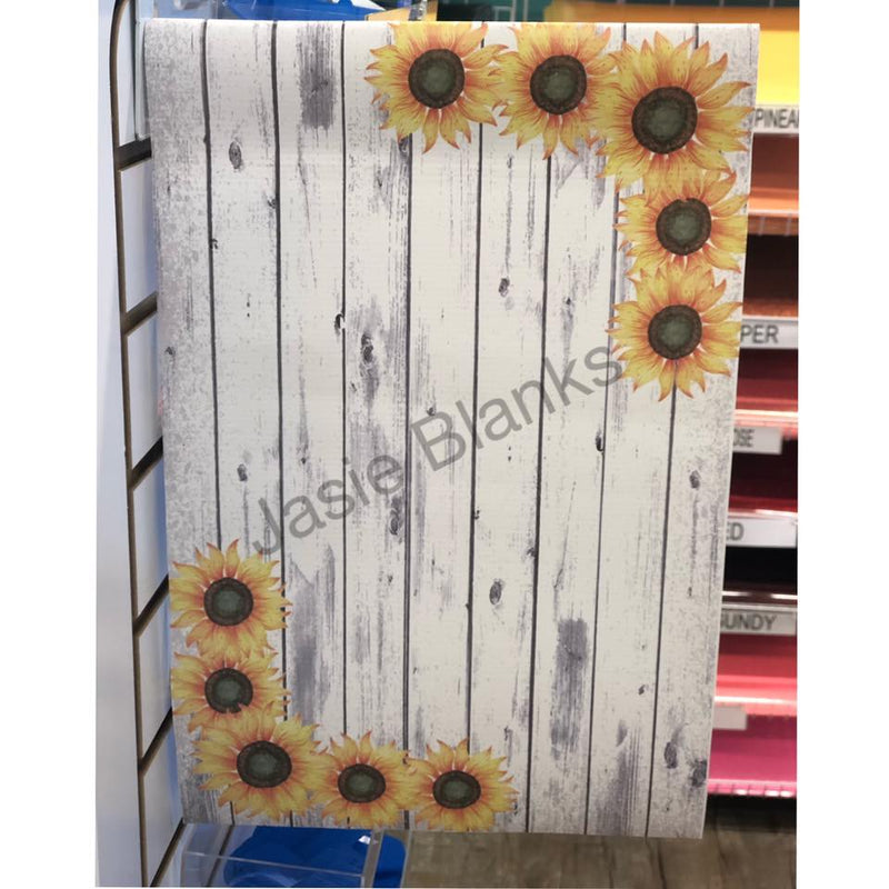 Garden Flag- Sunflower Flag -White Wash