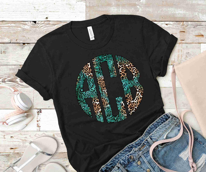 Animal Print Monogram Transfer