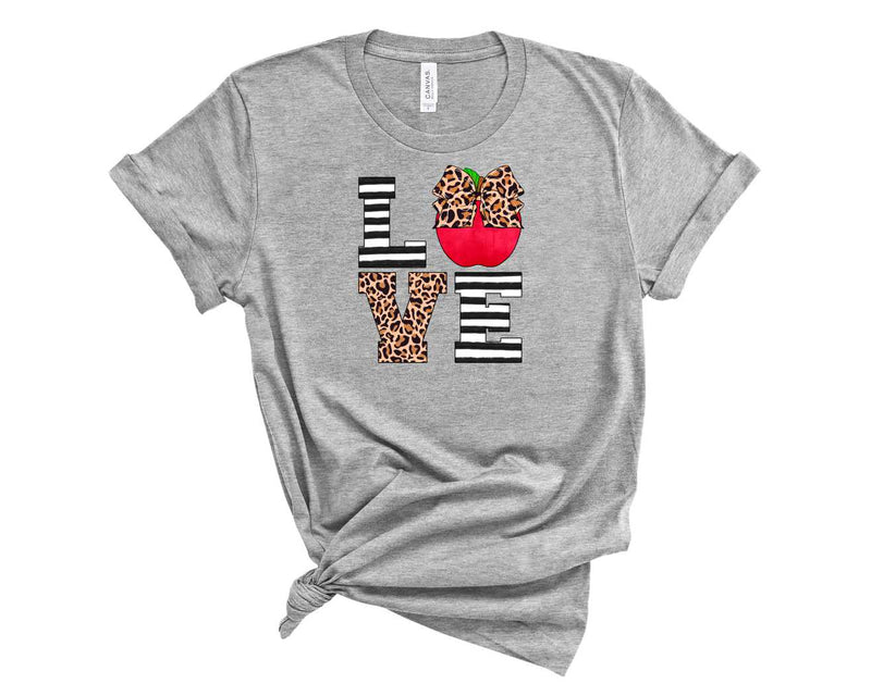 Apple Love Leopard - Graphic Tee