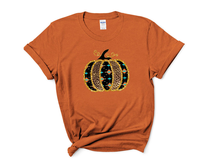 Aztec Leopard Pumpkin- Graphic Tee