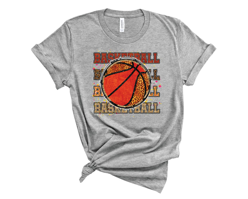 Basketball Leopard Glitter Stacked | Transfer