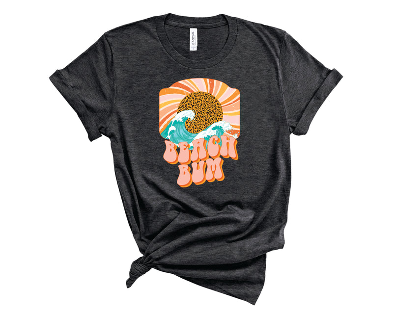 Beach Bum Retro Leopard Sun -  Transfer