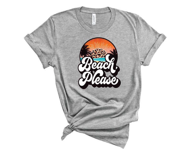 Beach Please Retro - Graphic Tee