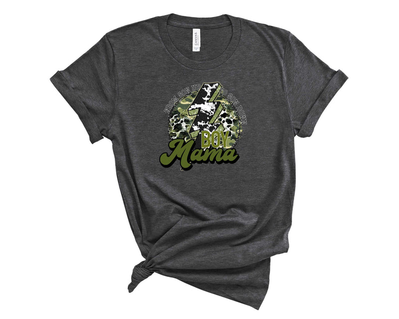 Boy Mama Camo Circle - Graphic Tee