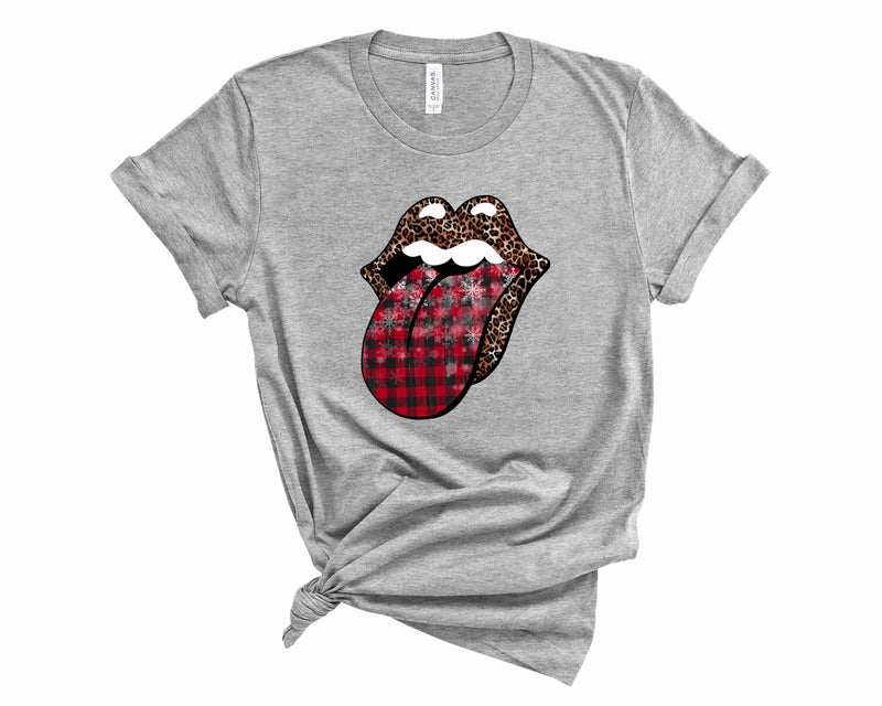 Buffalo Plaid Tongue - Graphic Tee