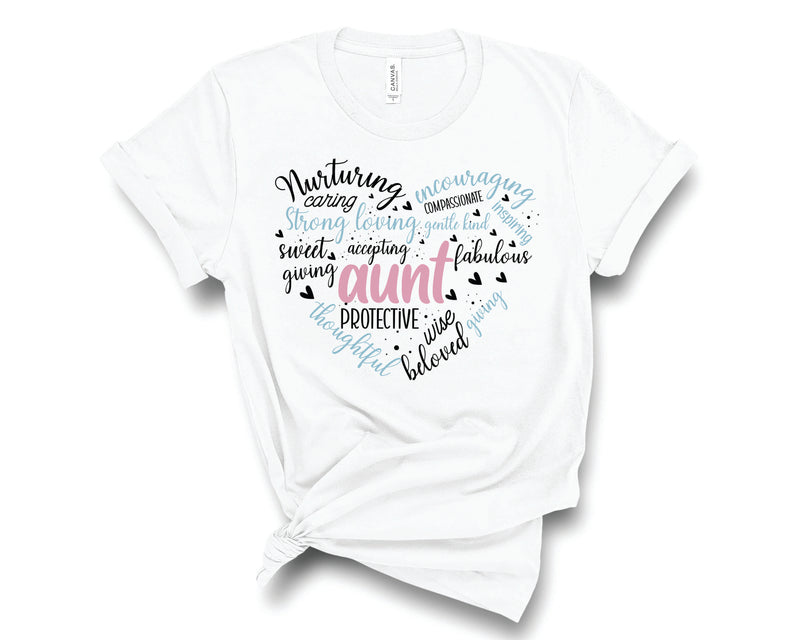 Doodle Heart Aunt- Graphic Tee