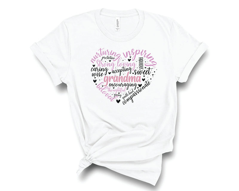 Doodle Heart Grandma - Graphic Tee