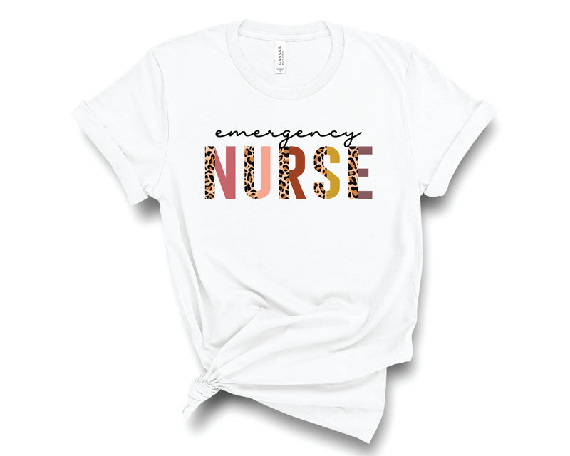 Emergency Nurse Half Leopard - Graphic Tee