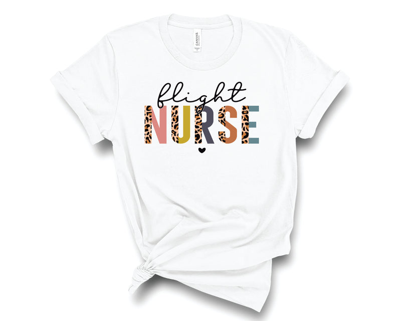 Flight Nurse Half Leopard - Graphic Tee