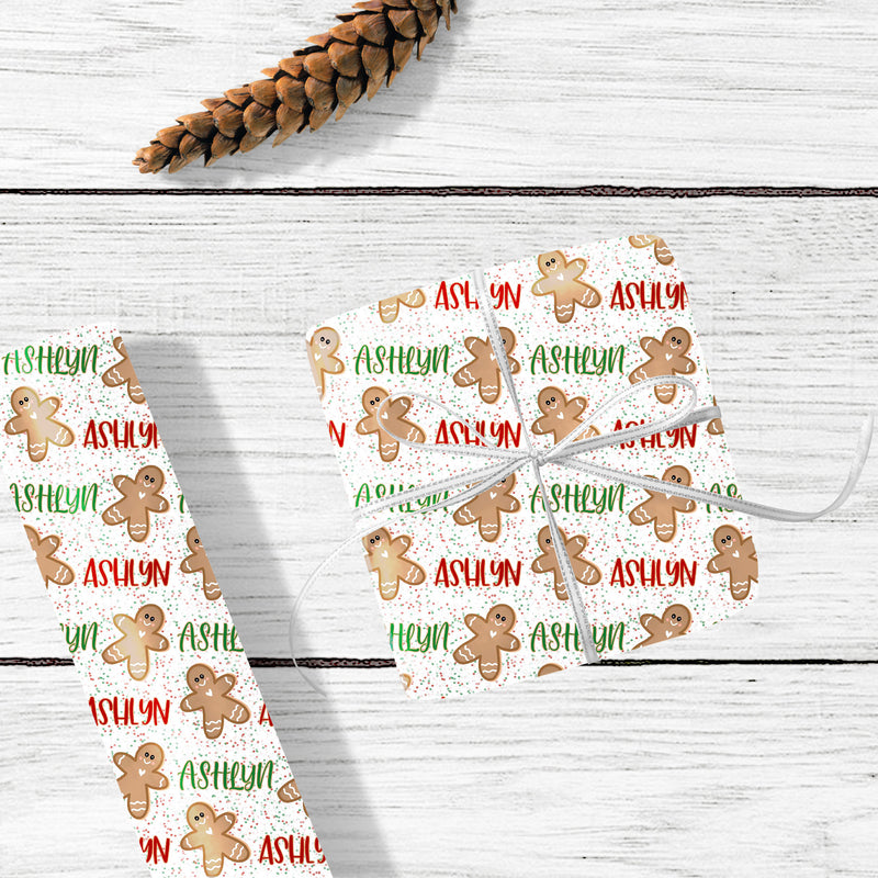 Gingerbread Men Sprinkles Wrapping Paper