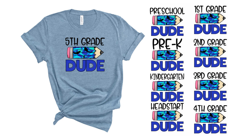 (Grade) Dude Blue Pencil - Transfer