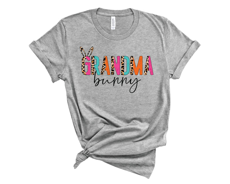 Grandma Bunny Leopard Bright - Graphic Tee