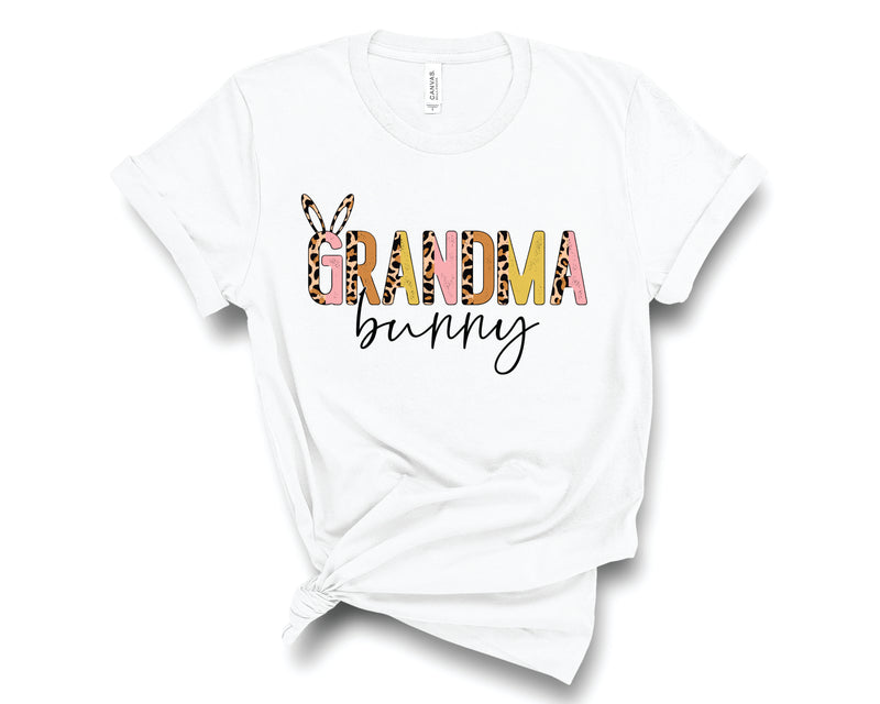 Grandma Bunny Leopard Neutral - Graphic Tee