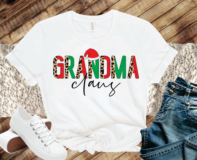 Grandma Claus Half Leopard- Transfer