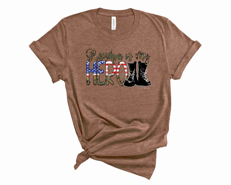 Grandpa is my Hero Brown - Graphic Tee