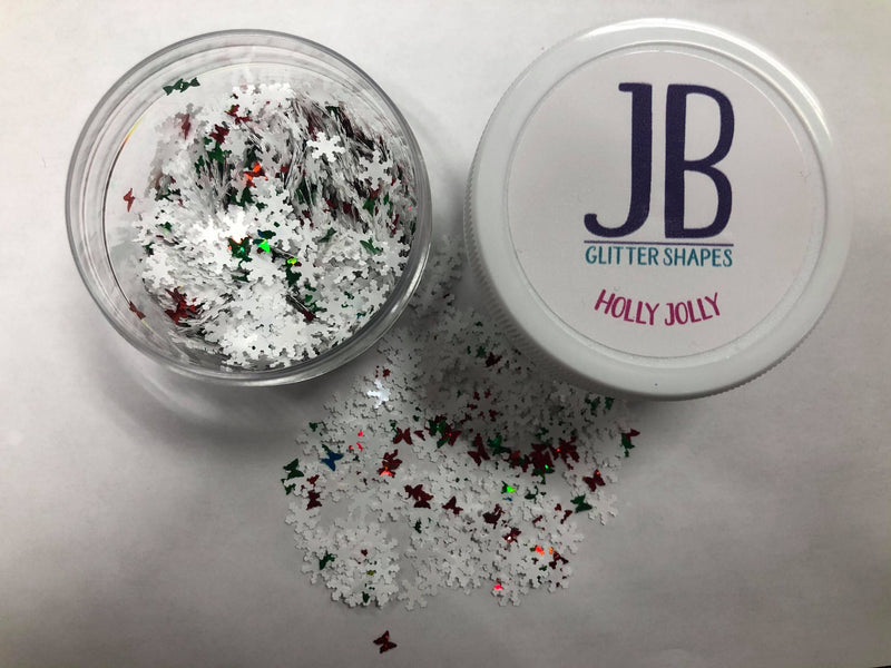 Glitter Shapes - Holly Jolly