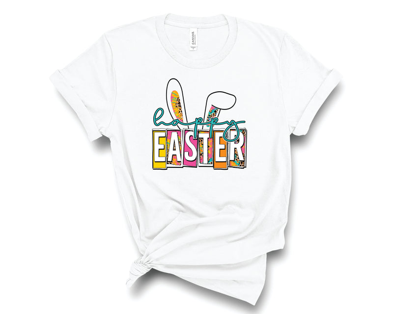 Happy Easter Ears Leopard Tie Dye - Transfer