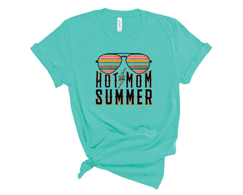 Hot Mom Summer Serape Leopard - Graphic Tee