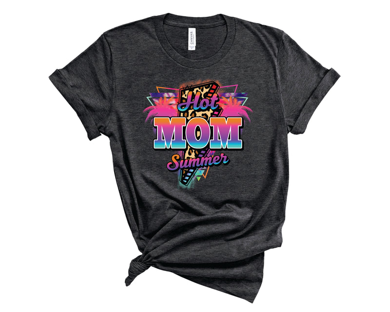 Hot Moms Summer Neon leopard Lightning - Graphic Tee