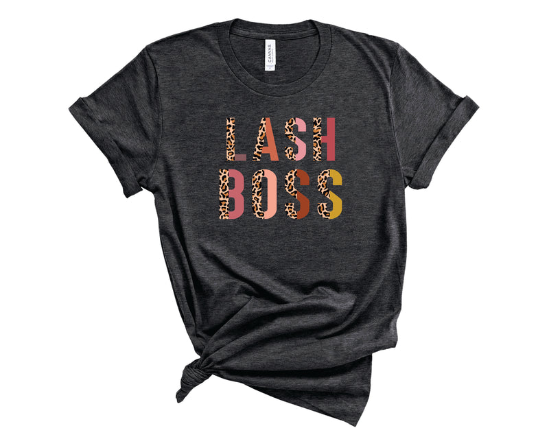 Lash Boss Half Leopard - Graphic Tee