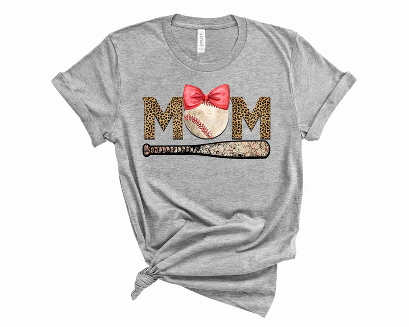 Leopard Baseball Mom - Graphic Tee