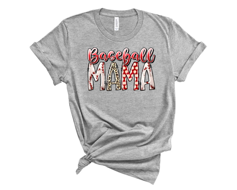 Leopard Baseball Mama - Graphic Tee