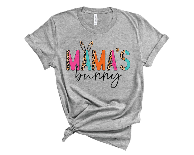 Mama's Bunny Half Leopard Bright  - Graphic Tee