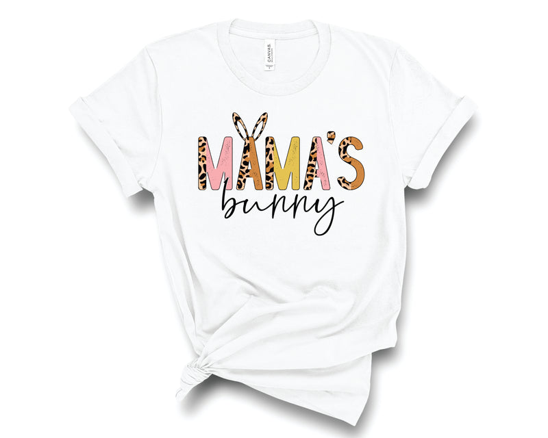 Mama's Bunny Half Leopard Neutral  - Graphic Tee