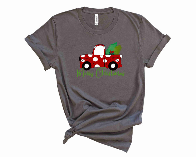 Merry Christmas Truck- Polka Dots  - Graphic Tee