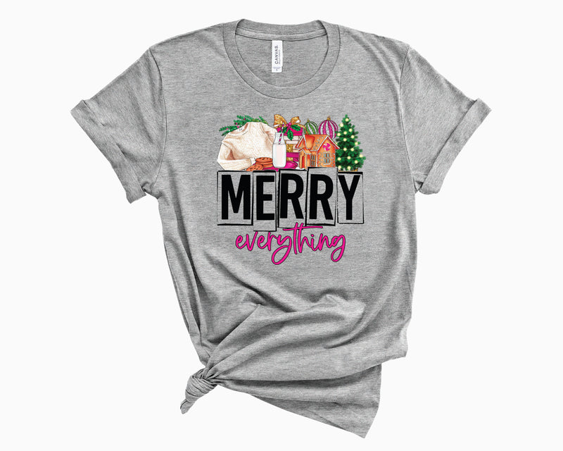 Merry Everything Pink- Graphic Tee