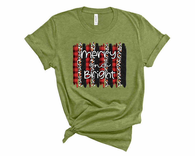 Merry and Bright brushstrokes - Graphic Tee