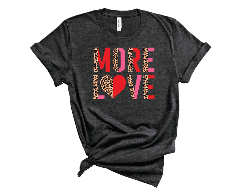 More Love Half Leopard - Graphic Tee