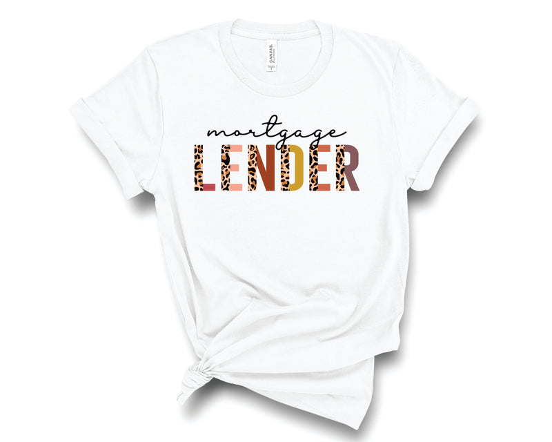 Mortgage Lender Half Leopard  - Graphic Tee