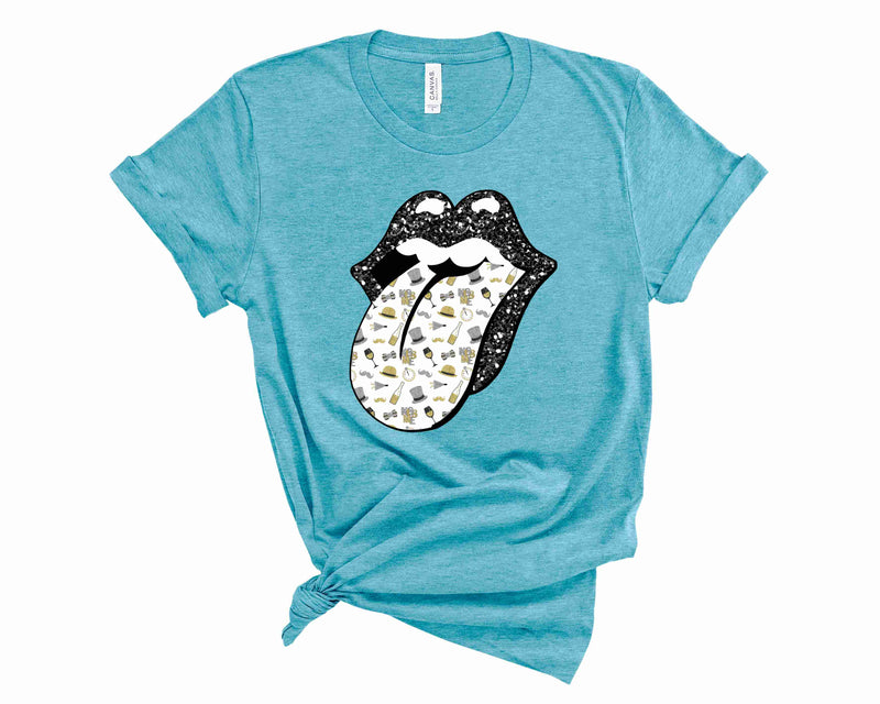 New Years Glitter Tongue - Graphic Tee