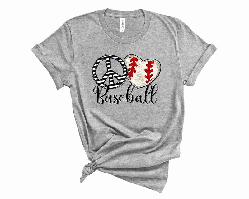 Peace Heart Baseball - Graphic Tee