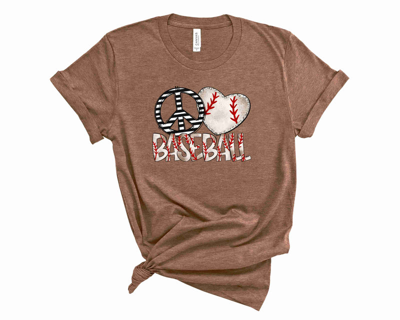 Peace Love Baseball - Graphic Tee