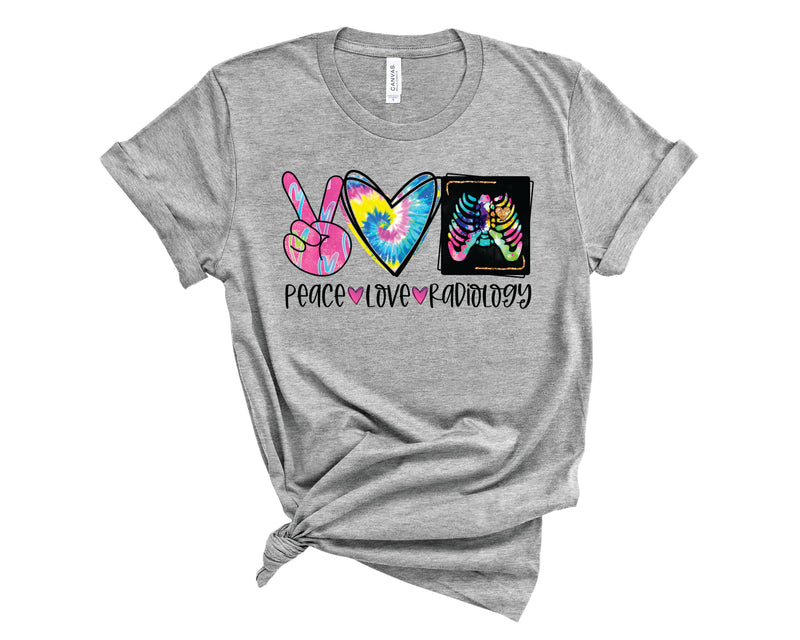 Peace Love Radiology Colorful - Transfer