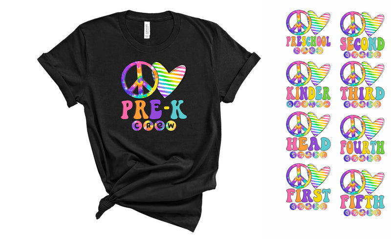 Peace Love (Grade) Crew - Graphic Tee