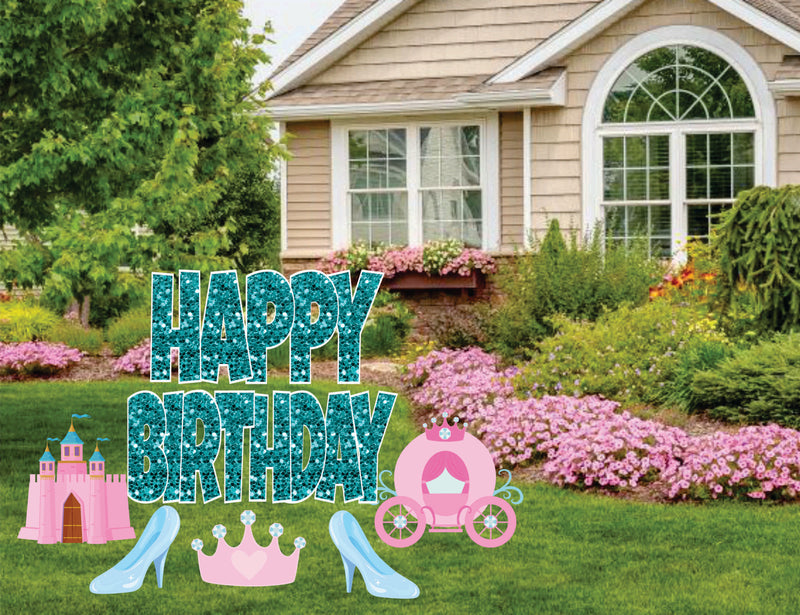 Princess Birthday Yard Card Set