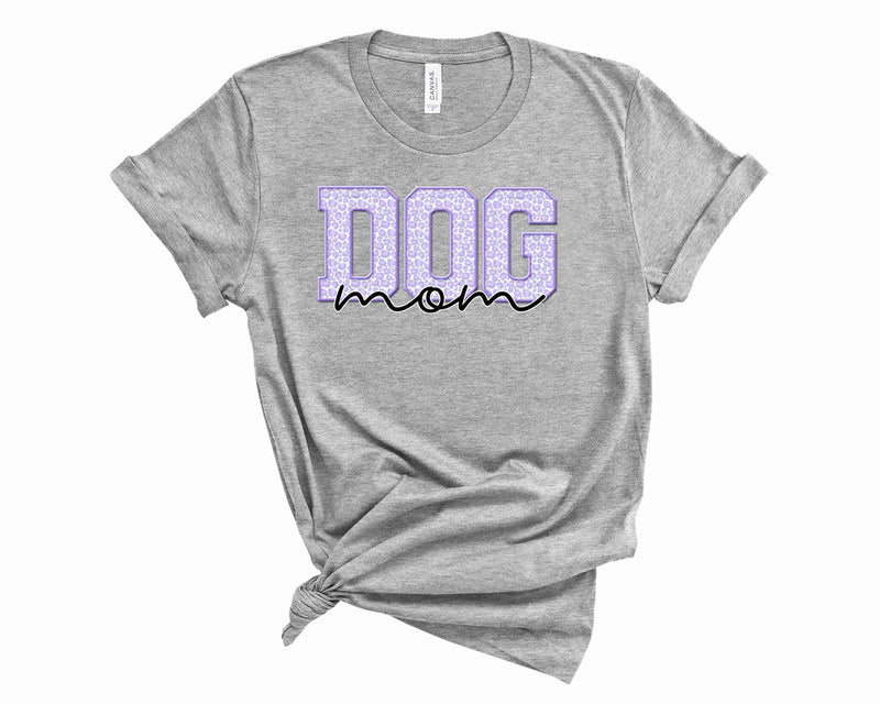 Purple Leopard Dog Mom - Graphic Tee