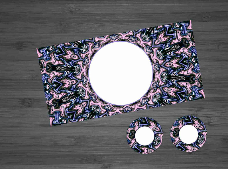 Purple and Pink Mosaic Print  Car Kit